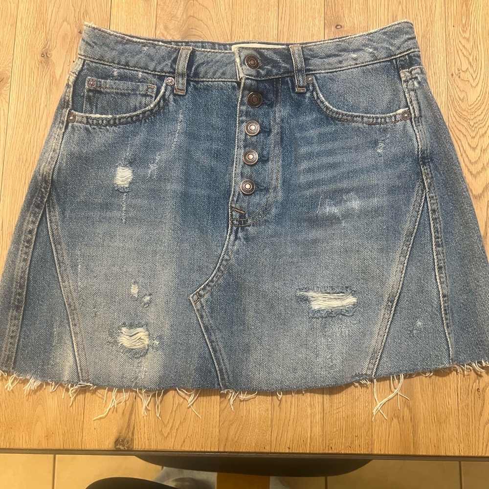 Free people denim skirt